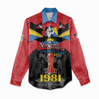 Antigua and Barbuda Independence Day Women Casual Shirt Baabyuuda 1 November 1981 - Wonder Print Shop
