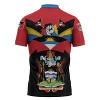 Antigua and Barbuda Independence Day Zipper Polo Shirt Baabyuuda 1 November 1981 - Wonder Print Shop