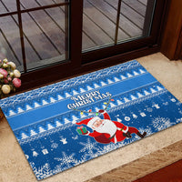 Custom Scotland Christmas Rubber Doormat Merry Christmas Santa Claus Gift - Wonder Print Shop