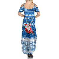 Custom Scotland Christmas Summer Maxi Dress Merry Christmas Santa Claus Gift - Wonder Print Shop
