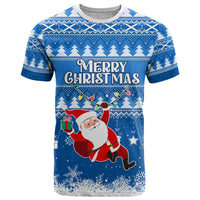 Custom Scotland Christmas T Shirt Merry Christmas Santa Claus Gift - Wonder Print Shop