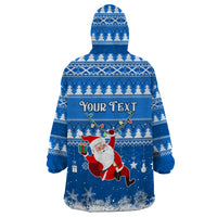 Custom Scotland Christmas Wearable Blanket Hoodie Merry Christmas Santa Claus Gift - Wonder Print Shop