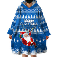 Custom Scotland Christmas Wearable Blanket Hoodie Merry Christmas Santa Claus Gift - Wonder Print Shop