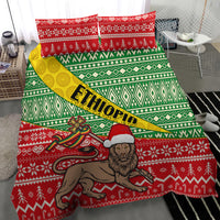 Ethiopia Christmas Bedding Set Melkam Gena African Pattern - Wonder Print Shop