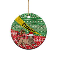 Ethiopia Christmas Ceramic Ornament Melkam Gena African Pattern - Wonder Print Shop