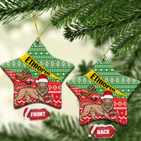 Ethiopia Christmas Ceramic Ornament Melkam Gena African Pattern - Wonder Print Shop