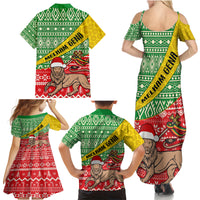 Ethiopia Christmas Family Matching Summer Maxi Dress and Hawaiian Shirt Melkam Gena African Pattern - Wonder Print Shop