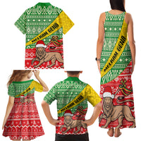 Ethiopia Christmas Family Matching Tank Maxi Dress and Hawaiian Shirt Melkam Gena African Pattern - Wonder Print Shop
