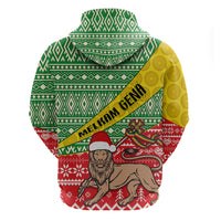 Ethiopia Christmas Hoodie Melkam Gena African Pattern - Wonder Print Shop
