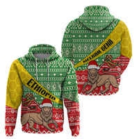 Ethiopia Christmas Hoodie Melkam Gena African Pattern - Wonder Print Shop