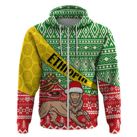 Ethiopia Christmas Hoodie Melkam Gena African Pattern - Wonder Print Shop