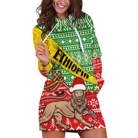 Ethiopia Christmas Hoodie Dress Melkam Gena African Pattern - Wonder Print Shop