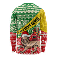 Ethiopia Christmas Long Sleeve Shirt Melkam Gena African Pattern - Wonder Print Shop