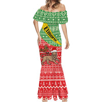 Ethiopia Christmas Mermaid Dress Melkam Gena African Pattern - Wonder Print Shop
