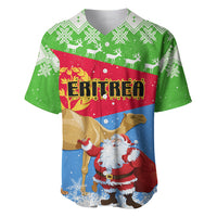 Custom Eritrea Christmas Baseball Jersey Santa Claus With Dromedary Camel - Wonder Print Shop
