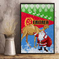 Custom Eritrea Christmas Canvas Wall Art Santa Claus With Dromedary Camel - Wonder Print Shop