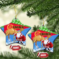 Eritrea Christmas Ceramic Ornament Santa Claus With Dromedary Camel - Wonder Print Shop