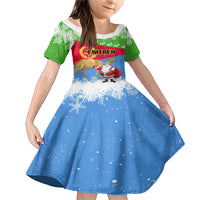 Custom Eritrea Christmas Family Matching Mermaid Dress and Hawaiian Shirt Santa Claus With Dromedary Camel - Wonder Print Shop