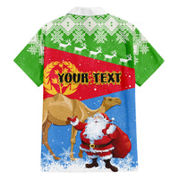 Custom Eritrea Christmas Family Matching Tank Maxi Dress and Hawaiian Shirt Santa Claus With Dromedary Camel - Wonder Print Shop