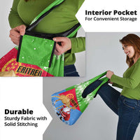 Custom Eritrea Christmas Grocery Bag Santa Claus With Dromedary Camel