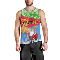 Custom Eritrea Christmas Men Tank Top Santa Claus With Dromedary Camel - Wonder Print Shop