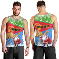 Custom Eritrea Christmas Men Tank Top Santa Claus With Dromedary Camel - Wonder Print Shop