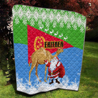 Custom Eritrea Christmas Quilt Santa Claus With Dromedary Camel - Wonder Print Shop