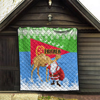 Custom Eritrea Christmas Quilt Santa Claus With Dromedary Camel - Wonder Print Shop
