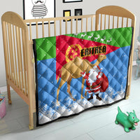 Custom Eritrea Christmas Quilt Santa Claus With Dromedary Camel - Wonder Print Shop