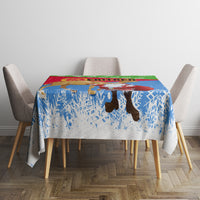 Custom Eritrea Christmas Tablecloth Santa Claus With Dromedary Camel - Wonder Print Shop