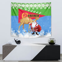 Custom Eritrea Christmas Tapestry Santa Claus With Dromedary Camel - Wonder Print Shop