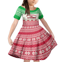 Custom Wales Christmas Family Matching Mermaid Dress and Hawaiian Shirt Nadolig Llawen Welsh Dragon - Wonder Print Shop