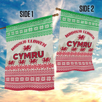 Custom Wales Christmas Garden Flag Nadolig Llawen Welsh Dragon - Wonder Print Shop
