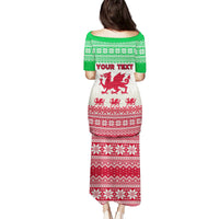 Custom Wales Christmas Puletasi Nadolig Llawen Welsh Dragon - Wonder Print Shop