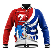 Cuba Liberation Day Baseball Jacket Patria o Muerte Venceremos Tocororo With White Mariposa - Wonder Print Shop