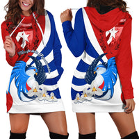 Cuba Liberation Day Hoodie Dress Patria o Muerte Venceremos Tocororo With White Mariposa - Wonder Print Shop
