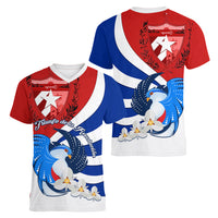 Cuba Liberation Day Women V Neck T Shirt Patria o Muerte Venceremos Tocororo With White Mariposa - Wonder Print Shop