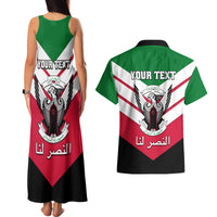 Sudan Independence Day Couples Matching Tank Maxi Dress and Hawaiian Shirt Sudanese Secretary Bird - Wonder Print Shop