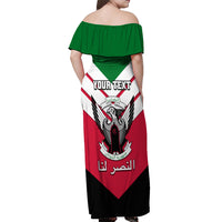 Sudan Independence Day Off Shoulder Maxi Dress Sudanese Secretary Bird - Wonder Print Shop
