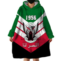 Sudan Independence Day Wearable Blanket Hoodie Sudanese Secretary Bird - Wonder Print Shop