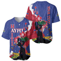 Personalised Haiti Le Marron Inconnu Baseball Jersey Dashiki Mix Polynesian Pattern - Wonder Print Shop