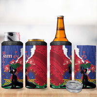 Personalised Haiti Le Marron Inconnu 4 in 1 Can Cooler Tumbler Dashiki Mix Polynesian Pattern - Wonder Print Shop