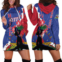 Personalised Haiti Le Marron Inconnu Hoodie Dress Dashiki Mix Polynesian Pattern - Wonder Print Shop