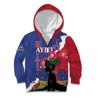 Personalised Haiti Le Marron Inconnu Kid Hoodie Dashiki Mix Polynesian Pattern - Wonder Print Shop