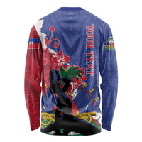 Personalised Haiti Le Marron Inconnu Long Sleeve Shirt Dashiki Mix Polynesian Pattern - Wonder Print Shop