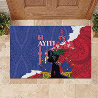 Haiti Le Marron Inconnu Rubber Doormat Dashiki Mix Polynesian Pattern - Wonder Print Shop