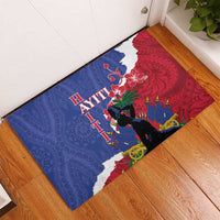 Haiti Le Marron Inconnu Rubber Doormat Dashiki Mix Polynesian Pattern - Wonder Print Shop