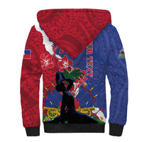 Personalised Haiti Le Marron Inconnu Sherpa Hoodie Dashiki Mix Polynesian Pattern - Wonder Print Shop