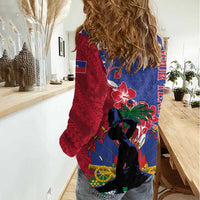 Personalised Haiti Le Marron Inconnu Women Casual Shirt Dashiki Mix Polynesian Pattern - Wonder Print Shop