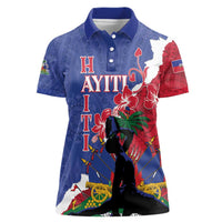 Personalised Haiti Le Marron Inconnu Women Polo Shirt Dashiki Mix Polynesian Pattern - Wonder Print Shop